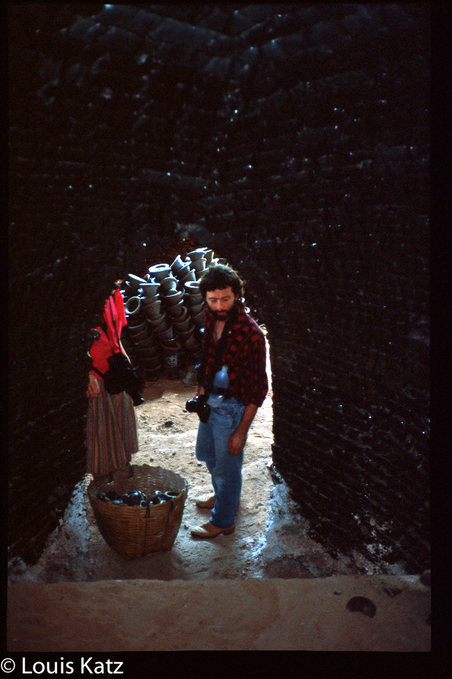 Kurt Weiser viewing the kiln