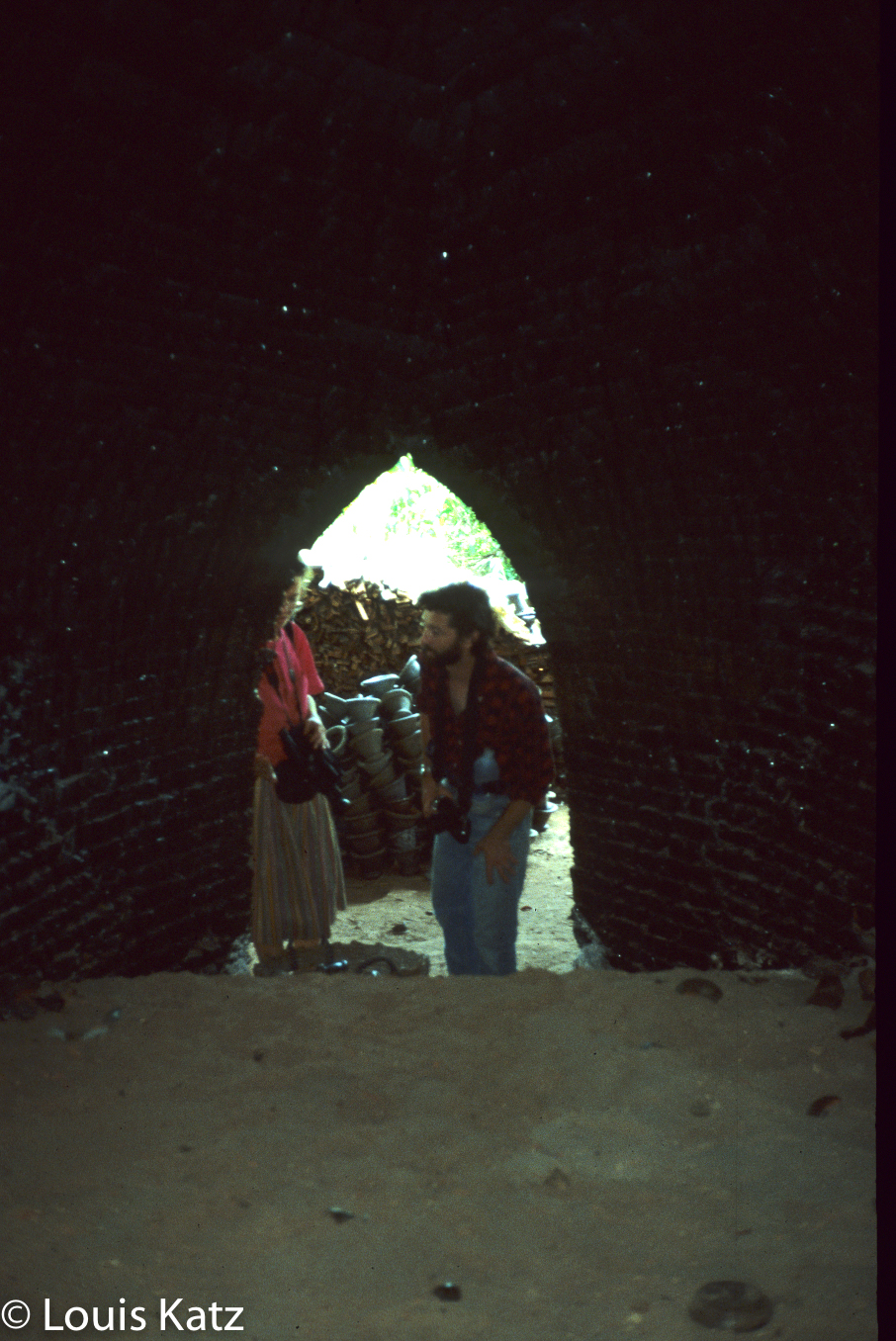 Kurt Weiser viewing the kiln