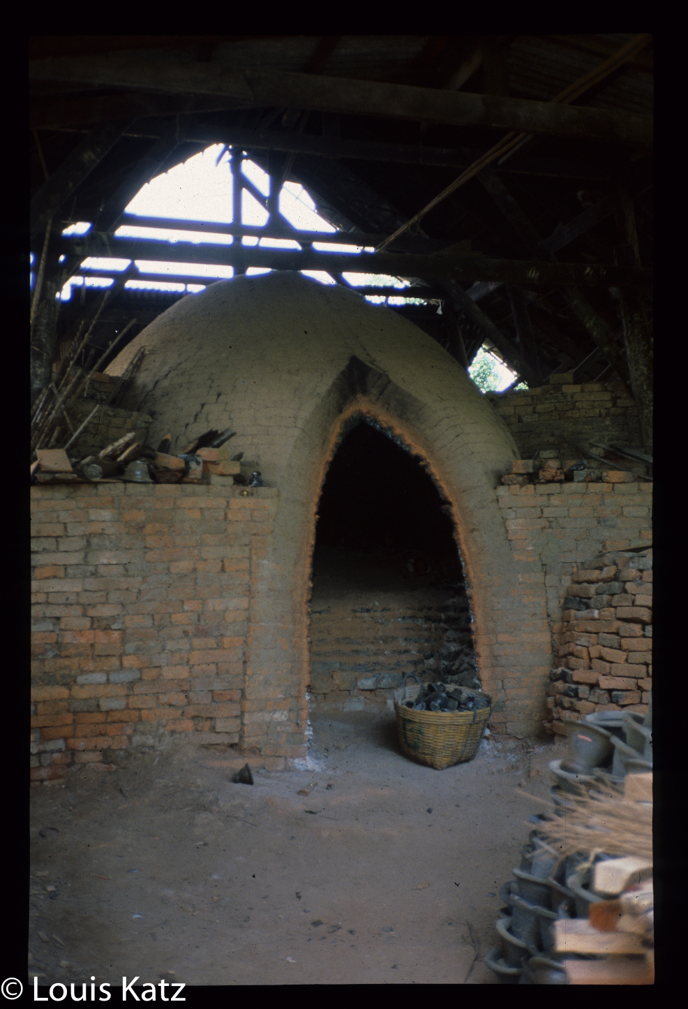 Koh Kred High Fire Kiln with the door open
